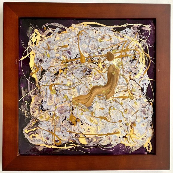 The I of Eve - Original Art Mixed Media Painting by Tristina Dietz Elmes 14"x14" - Picture 2 of 10